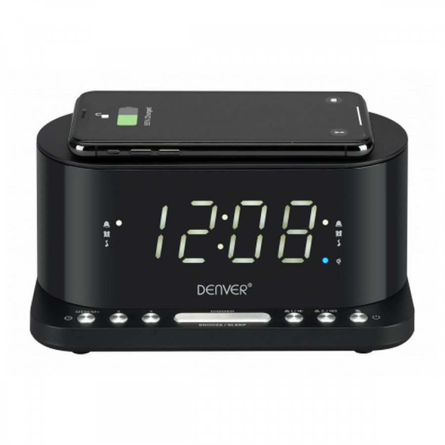 Clockradio med trådløs oplader Denver Electronics CRQ-110 12